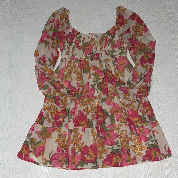 Flying Tomato Floral Dress Boho Babydoll Style Bohemian Dress Puff Sleeve - Picture 2 of 11